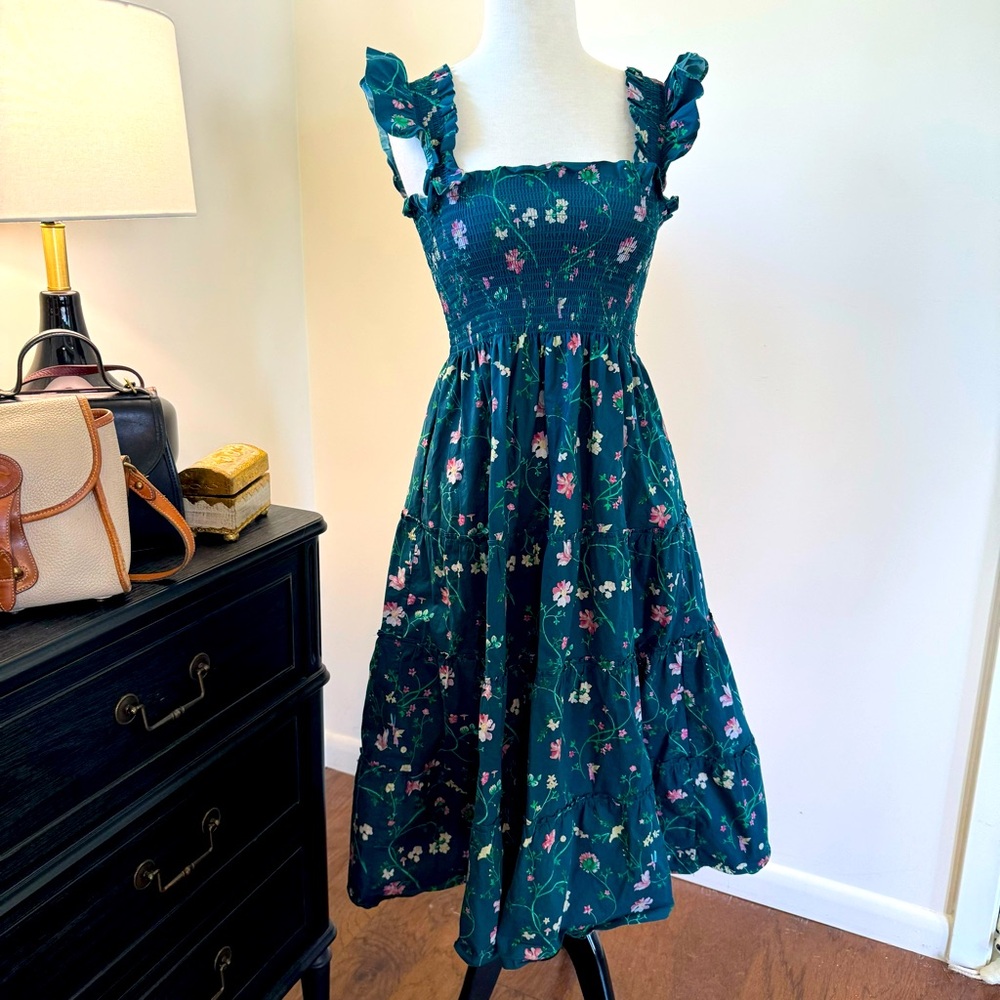 Hill House Ellie Nap Dress - Moody Floral Poplin XS